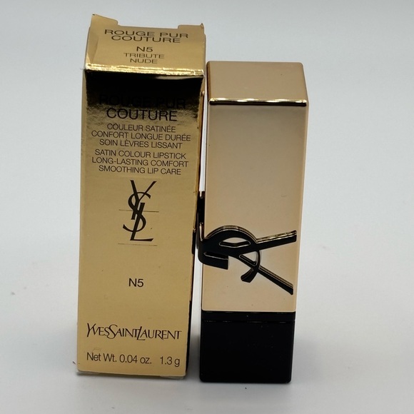 Yves Saint Laurent Rouge Pur Couture N5 Tribute Nude 0.04 Oz Mini Lipstick - Picture 2 of 4
